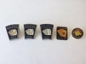 PETERSON HARLEY KEYS KEY WEST POKER RUN 5 PIN SAMMLUNG 1993-1997 SEHR SELTEN - Bild 1 von 7