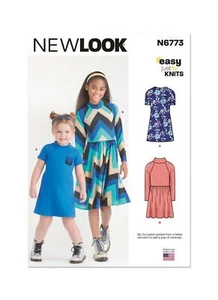 New Look Sewing Pattern N6773 Children’s and Girls’ Knit Dresses - Picture 1 of 7