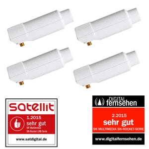 4x SN Rocket Single Lnb 0.1db, Full HD 3D, 4K,Digital LNB, vergoldete Anschlüsse - Bild 1 von 3