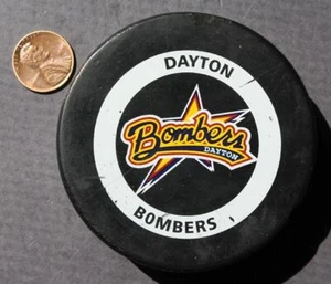 1990s Era Dayton Bombers official ECHL league souvenir hockey puck VERY SCARCE-- - Picture 1 of 1