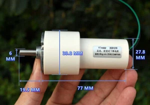 High Torque Waterproof 37MM DC12V-24V 20RPM Slow Speed Metal Gearbox Gear Motor - Picture 1 of 12
