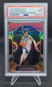 2020-21 Select Jaden McDaniels RC Concourse Red/White/Orange Shimmer PSA 9 MINT - Picture 1 of 2