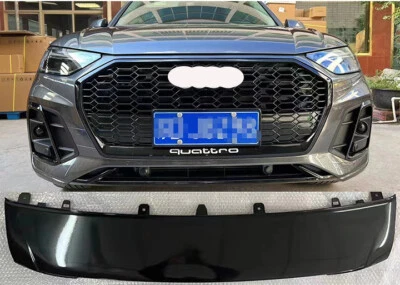 For Audi Q5 RS SQ5 2021 -2024 Front Bumper Lip Lower Painted Black - Image 1 of 4