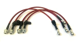 CZRRACING HONDA 96-00 CIVIC STAINLESS STEEL BRAKE LINE FRONT REAR EK HX EX DX CX - Picture 1 of 3