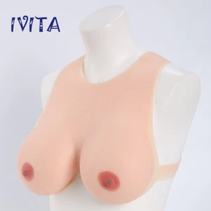 IVITA EE Cup Silicone Breast Forms Transgender CD Two Silicone Straps Fake Boobs - Picture 1 of 10