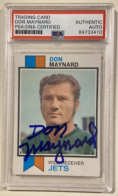 Don Maynard 1973 Topps Signed Football Card PSA/DNA Certified Auto Rice UTEP HOF - Image 1 of 3
