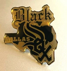 Dragonaire Baseball Trading Pin Black Gold Metal Acrylic Black Sox Dallas - Picture 1 of 3