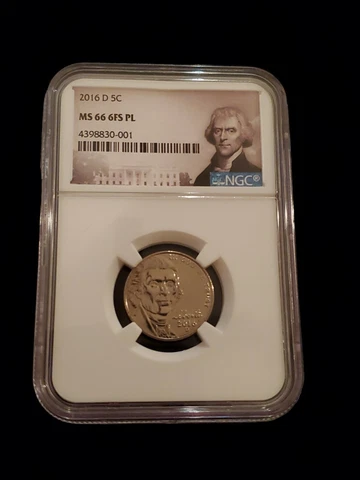 2016-D Jefferson Nickel NGC MS-66 6FS PL Cover