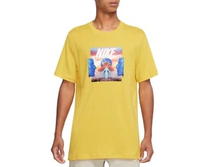NWT Nike Men's Sportswear Festival Graphic Photo SS T-Shirt Yellow DQ1065 709 - Picture 1 of 3