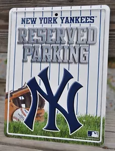 ¡Letrero de estacionamiento reservado de los Yankees de Nueva York! Rico 2012 de metal 11"" x 8"" de gran calidad - Imagen 1 de 2