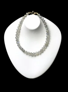 AAA + Auffälliger Labradorit facettiert rund 2 mm Edelstein Perlen schönes Armband 6-8 Zoll - Bild 1 von 12