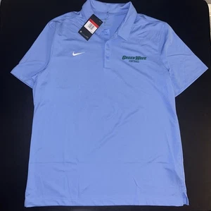 NWT Nike Blue NCAA Green Wave Football Short Sleeve Polo Mens Large CI4470-448 - Picture 1 of 9