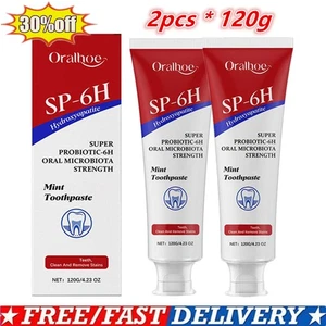 100G SP-6H Hydroxyapatite ORALMICRO BIOTA Mint Toothpaste 2PCS Remove Stains - Picture 1 of 19