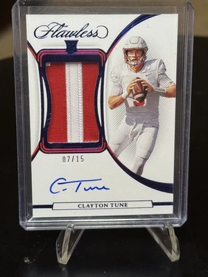 2023 Flawless Collegiate Clayton Tune RPA Rookie Patch Auto RC 07/15 Houston - Image 1 of 2
