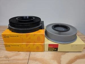 5 Kodak Carousel 3-140, 2-80 Slide Tray Lot w/ Original Boxes Lot Vtg - Picture 1 of 10