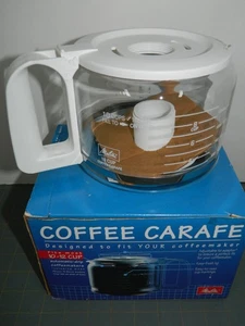 NEW Melitta 10-12 Cup White Universal Replacement Carafe Coffee Pot USA FREESHIP - Picture 1 of 6