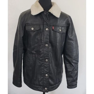 Levi's Strauss Faux Leather Jacket Medium - Picture 1 of 6