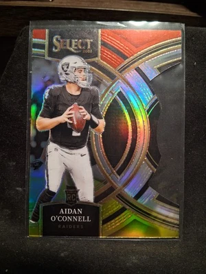 2023 Select Premier Level Red & Yellow Prizm Die-Cut Aidan O'Connell #163 RC - Image 1 of 2