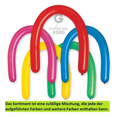 Gemar 080 Standard Classic Assortment 350G Modellierballons 50 Stück Twister - Bild 1 von 2