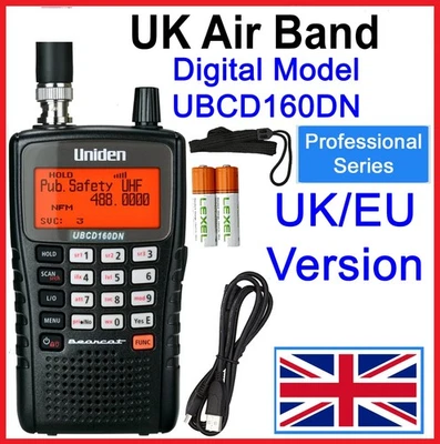 Uniden UBCD160DN Analogue & Digital AM/FM Radio Scanner, Air Band, UK Version - Image 1 of 4