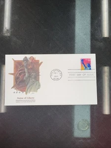 1997 FIRST DAY COVER STATUE OF LIBERTY  FLEETWOOD - Afbeelding 1 van 4