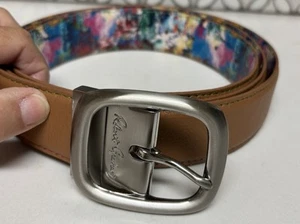 ROBERT GRAHAM 54/56 Hombre Cuero Genuino Marrón Cinturón Reversible Multicolor - Imagen 1 de 8