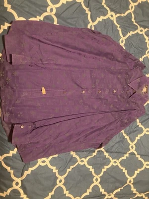 Camisa de Vestir Gianni Versace De Colección Talla 56 Púrpura Hombres XL Rara Foto 1 de 3