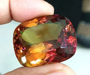 NATURAL Zultanite (7 Color-Change) Loose Certified GEMSTONE Cushion Cut 88.85 Ct - Picture 1 of 9