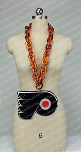 Neu NHL Philadelphia Flyers GROSSE Fan-Kette orange Halskette Schaumstoff MI USA - Bild 1 von 3