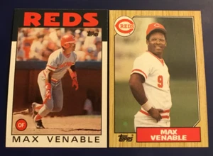 1986 & 1987 Topps #226 #428 MAX VENABLE Lot 2 Cincinnati Reds - Picture 1 of 1