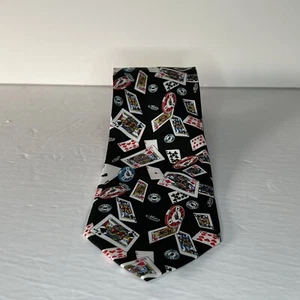 VTG World Poker Tour Playing Cards And Chips Neck Tie - Picture 1 of 6