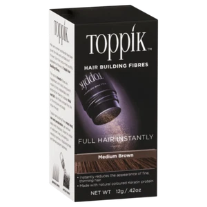 Toppik Hair Building Fibres 12g - Medium Brown Full Hair Instantly Keratin - Picture 1 of 3