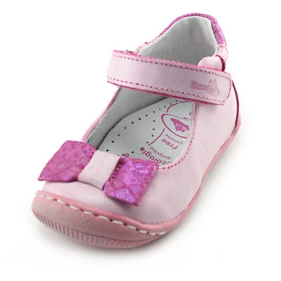 RenBut Girls Pink Mary Jane Leather Shoes (13-1378 Roz) Made in Poland Foto 1 de 4