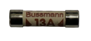 10 x BUSSMANN CERAMIC 13 AMP FUSE BS1362 HOUSEHOLD MAINS PLUG CARTRIDGE FUSE - Picture 1 of 1