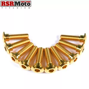 Kawasaki ZRX1100 ZRX1200 ZX9R Titanium Front Brake Disc Rotor Bolts, Gold - Picture 1 of 3
