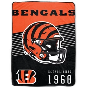 Cincinnati Bengals NFL Pegasus 60x80 Helmet Stripes Flannel Fleece Blanket - Picture 1 of 1