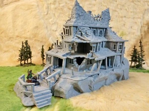 Haunted Manor House 28mm Ruined Village Terrain D&D LotR Mordheim Warhammer - Bild 1 von 13
