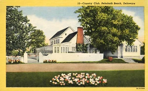 Country Club Rehoboth Beach Delaware Postcard Teich 1955 Architecture - Picture 1 of 2