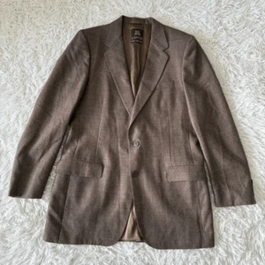 LANVIN Paris Menswear Custom Blazer in Brown Virgin Wool Size L Long - Picture 1 of 11