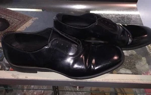 Yves Saint Laurent Rive Gauche Black Leather Men's Lace Up Size 41 - Picture 1 of 9
