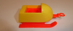 VTG Fisher Price little people yellow/red snow sled for Snowmobile set 705 - Picture 1 of 8
