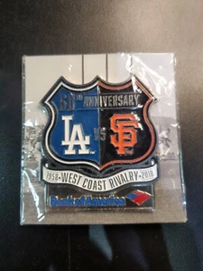 San Francisco Giants 60th Anniversary LA Dodger vs SF West Coast Rivalry Pin - Picture 1 of 4