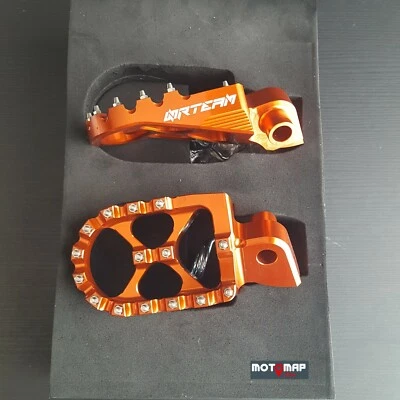 NRT PEDANE MAGGIORATE ERGAL CNC KTM EXC F 250 400 450 530 DAL 2008 AL 2011