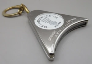 RARE! NOS Vtg SQUIBB Keychain w/ Sapphire NAIL FILE Advertising Medical Silver - Picture 1 of 8