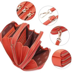 Women Leather Phone Purse Crossbody Handbag Wallet Card Keys Case Shoulder Bag - Picture 1 of 20