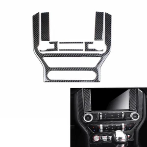 7Pcs For Ford Mustang 2015-19 Carbon Fiber CD Control Panel Decal Cover Sticker  - Picture 1 of 11