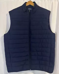 Chaleco Chaps Para Hombres Grande Azul Cremallera Completa Acolchado Embalable Sin Mangas - Imagen 1 de 9