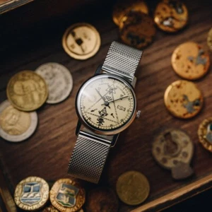 Masónico - Reloj mecánico soviético vintage Pobeda años 80 (alta calidad) - Imagen 1 de 5