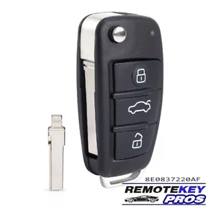 para AUDI Q7 2007 - 2015 MANDO A DISTANCIA ABATIBLE REPUESTO 8E0 837 220 AF 433MHz 8E - Imagen 1 de 1