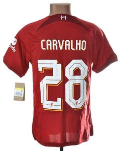 BNWT LIVERPOOL 2022/2023 HOME FOOTBALL SHIRT NIKE SIZE S ADULT #28 CARVALHO - Picture 1 of 7